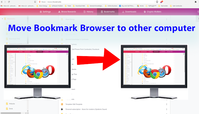 How to Move Bookmark from browser to other computer