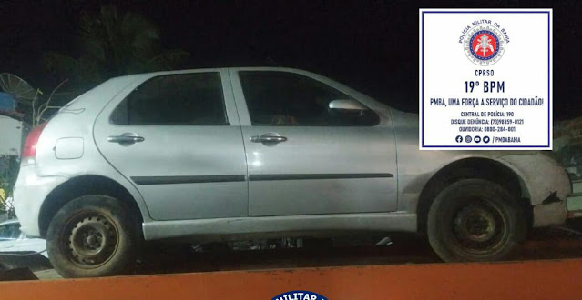 Polícia Militar encontra veículo Pálio roubado em Jequié