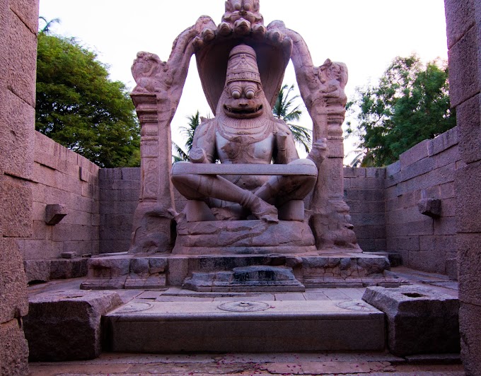 Explore Karnataka- The Lakshmi Narasimha Temple, Hampi.