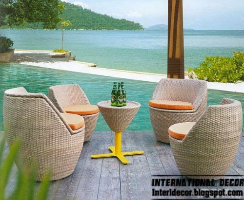 outdoor wicker furniture set, modern outdoor furniture