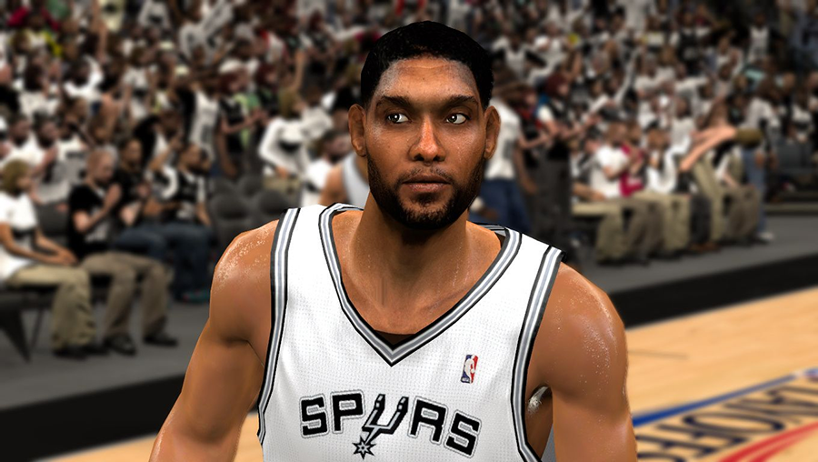 NBA 2K14 Tim Duncan Mini Afro Hair (Playoffs Update 