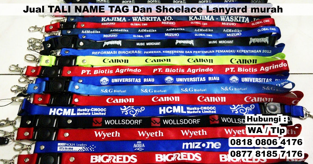 Jual TALI NAME TAG Dan Shoelace Lanyard murah  Barang 