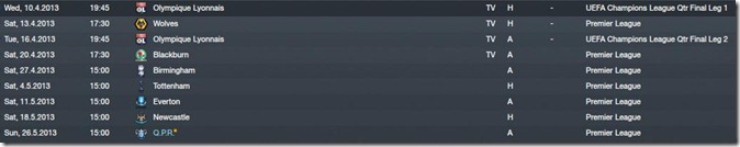 Arsenal matches