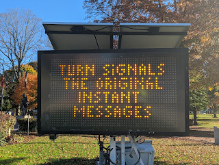 "Turn signals, the original instant message"