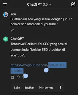 Membuat url seo menggunakan chatGPT