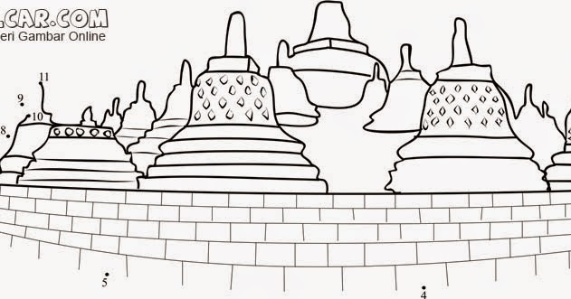 Photokabalfalah Gambar Mewarnai Candi Borobudur 