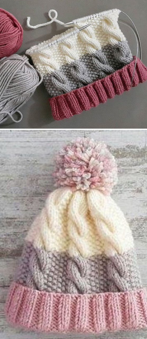 Cozy Cable Knit Hat - Free Pattern 