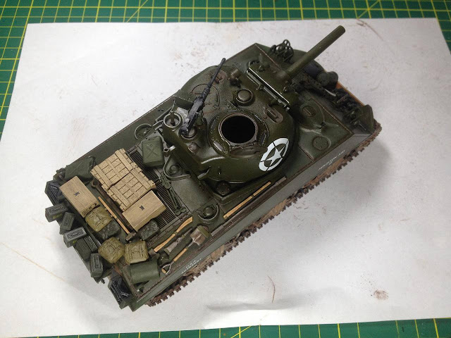 Tamiya 1/35 scale model Sherman tank