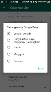 Cara Mudah backup Whatsapp