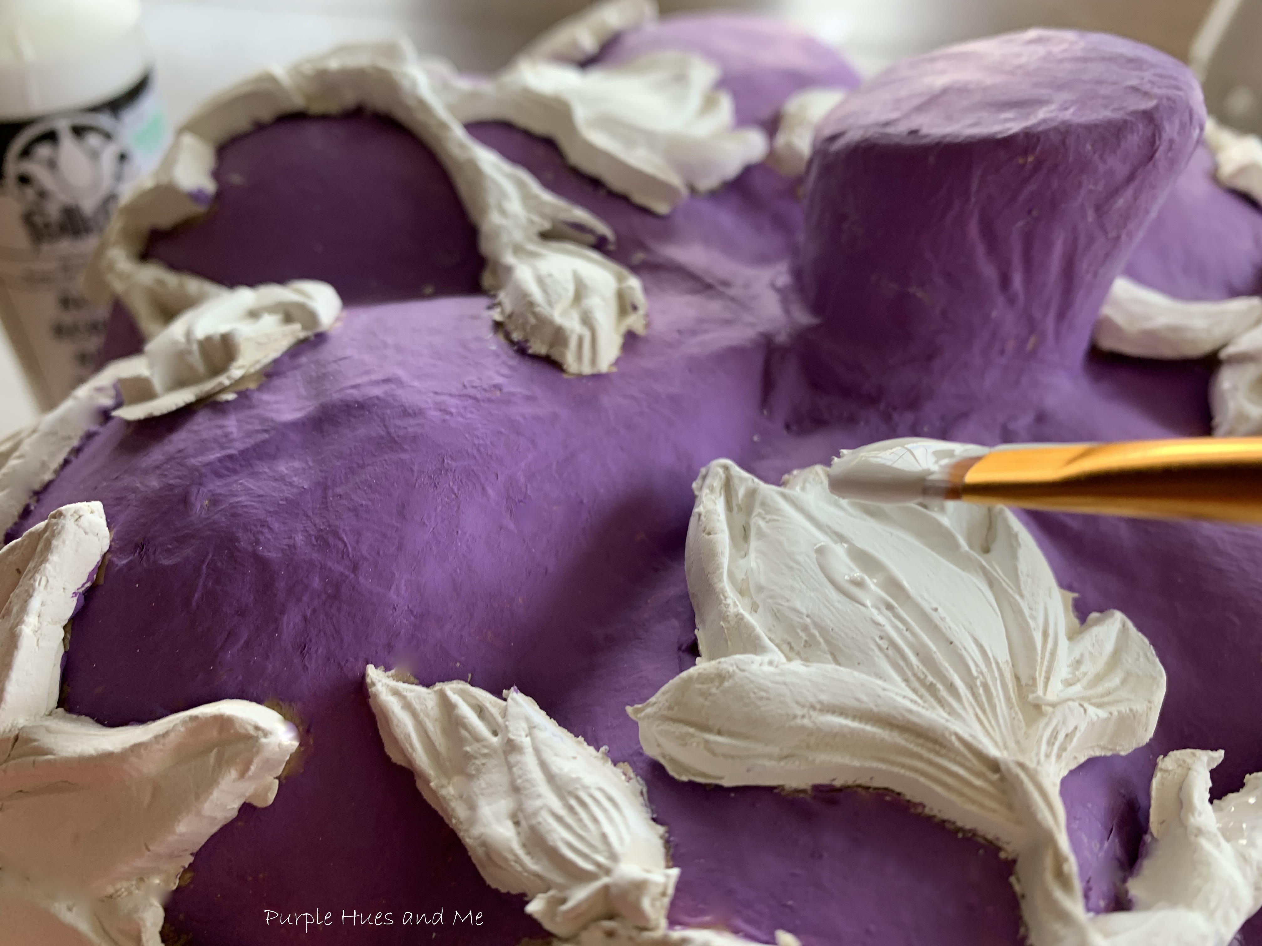Purple Hues and Me: Embellish Pumpkin with Flower Molds