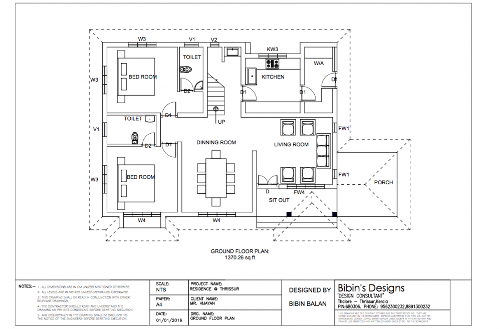  Free  House  Plan  2172 sq ft 4 Bedroom Attractive