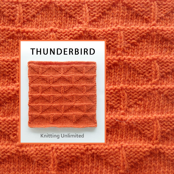 Thunderbird Knit Purl Block 69