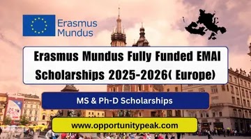 Completely  subsidized Erasmus Mundus EMAI Scholarship 2025 for AI  scholars in Europe.