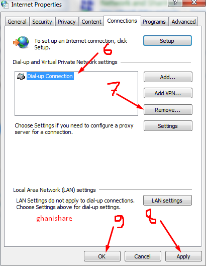 Cara Menghapus Dial Up Connection