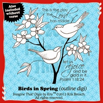 PROMO Birds in Spring Outlines