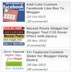 Animated Recent posts for  Blogger with Thumbnails - Simple Spy