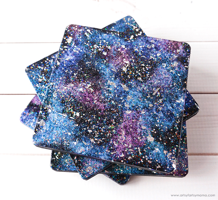 DIY Galaxy Coasters