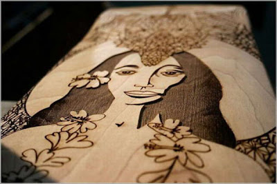 Laser wood engraving