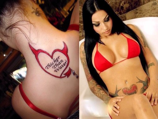 Women's Tattoo Designs Growing Very Fast Hearts