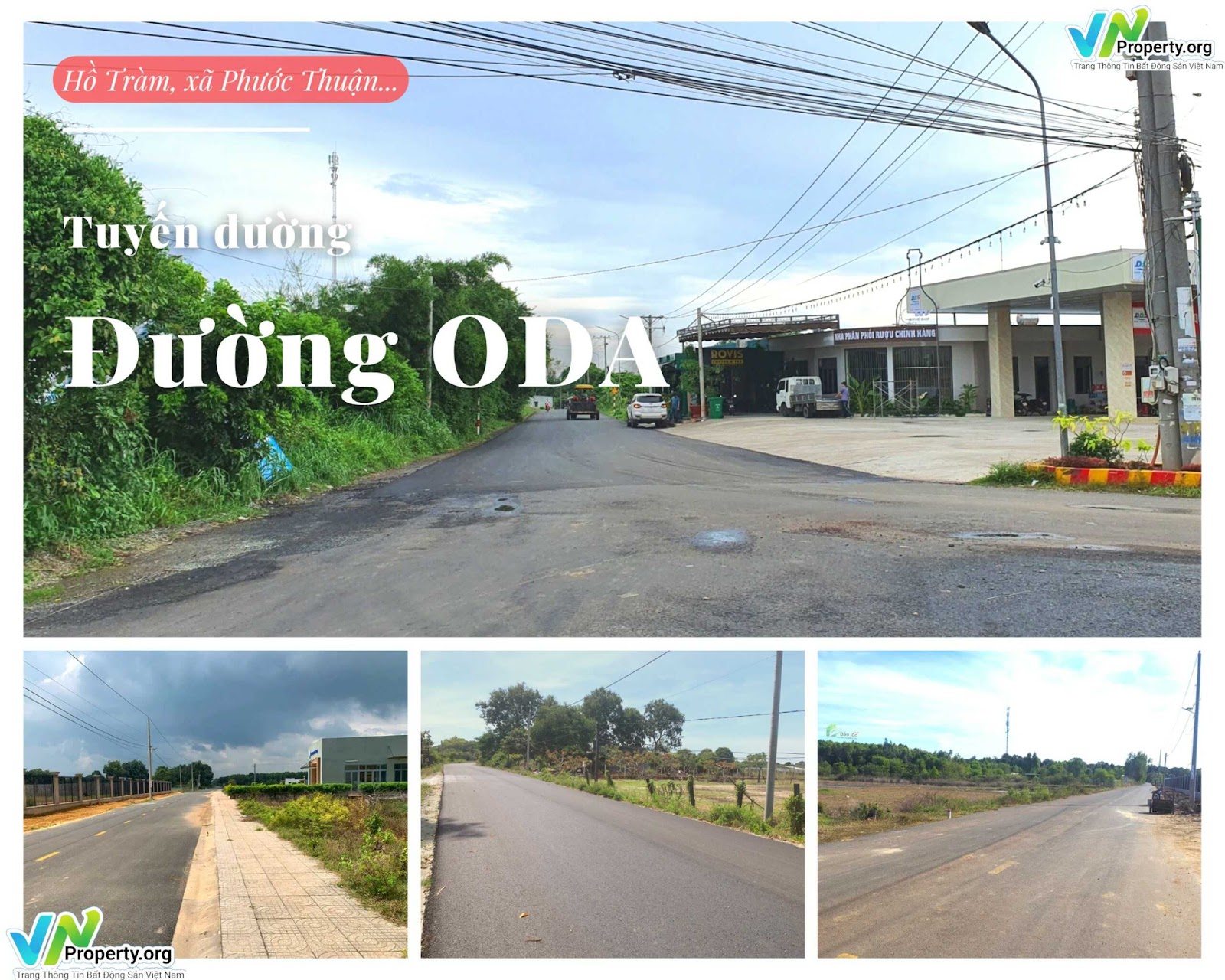 ảnh chụp thực tế tại một số đoạn trên đường ODA Hồ Tràm, xã Phước Thuận, huyện Xuyên Mộc, tỉnh BR-VT