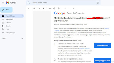 email google search console
