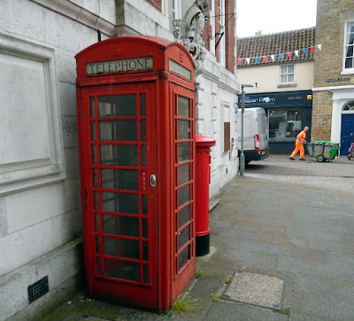 Designed by Sir Giles Gilbert Scott, the grade two listed phone box in Brigg Market Place - June 2019