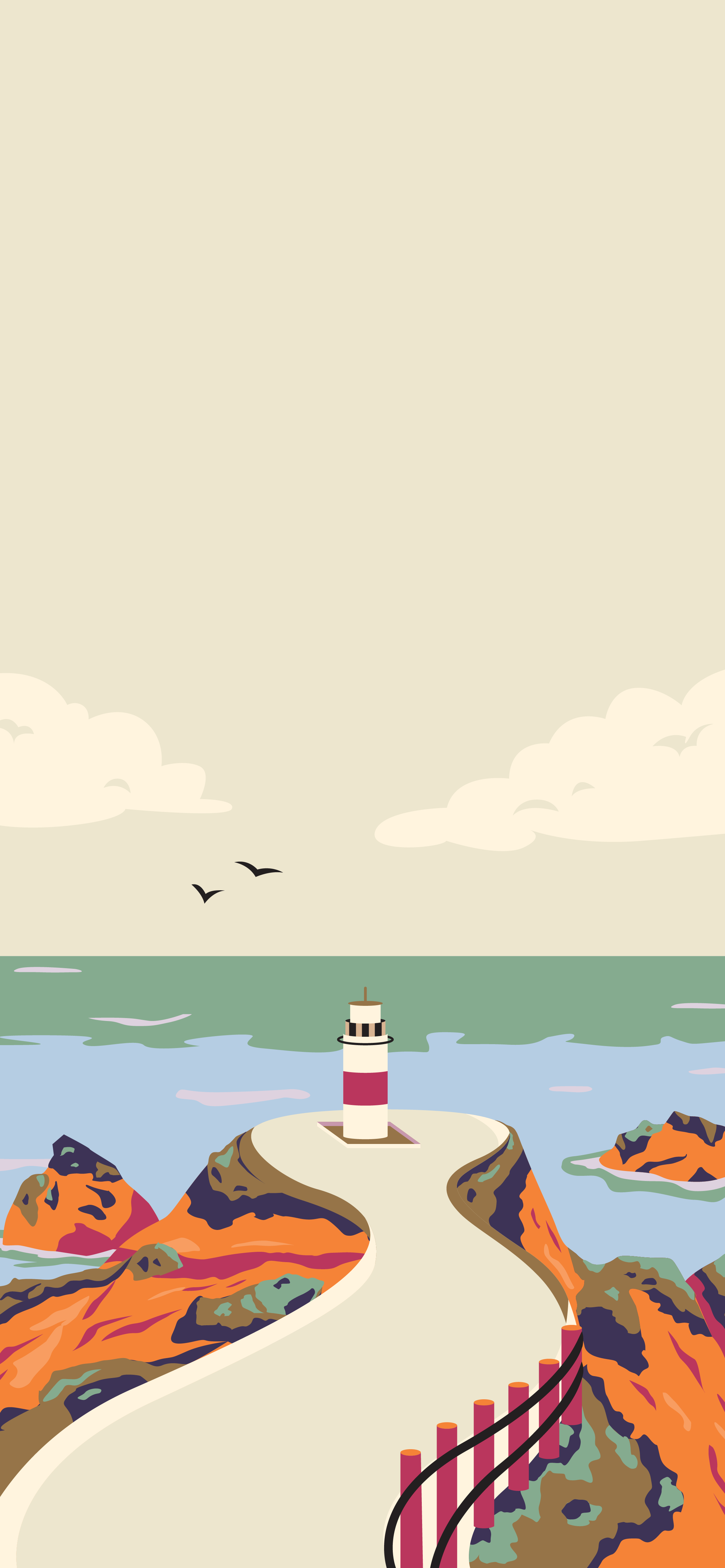 4K minimalist iPhone wallpaper  Lighthouse