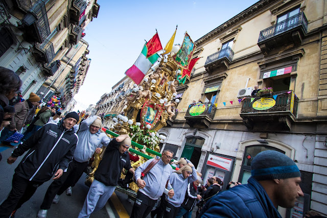 Festa di Sant'Agata a Catania: il giro esterno, le cannelore