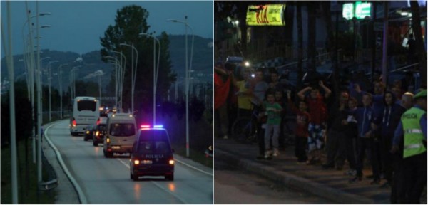 Με πέτρες υποδέχθηκαν τους Σέρβους οι Αλβανοί