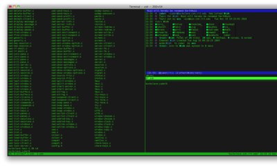 tmux splits example