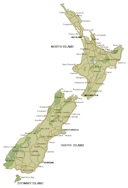 New Zealand - Geographical Maps of New Zealand 