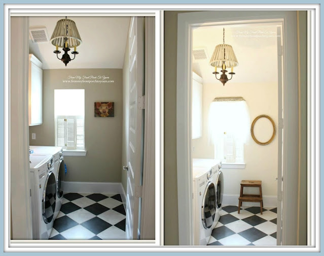 Laundry Room Makeover Farmhouse Cottage Style-From My Front Porch To Yours