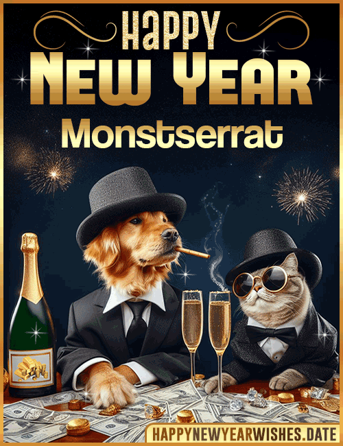 Happy New Year wishes gif Monstserrat