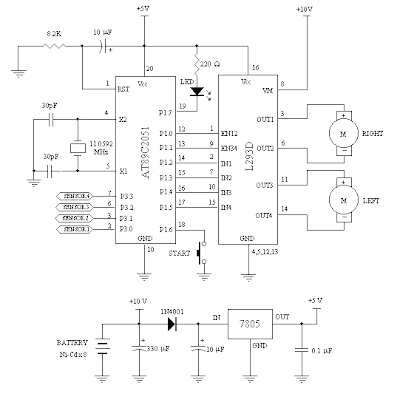 Rangkaian Line Follower ROBOT