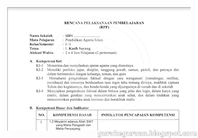 RPP PAI SD Kelas1-6 Kurikulum 2013 dan KTSP 2006