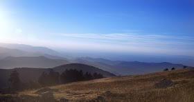 Pic of Blue Mountains view with mist and blue sky