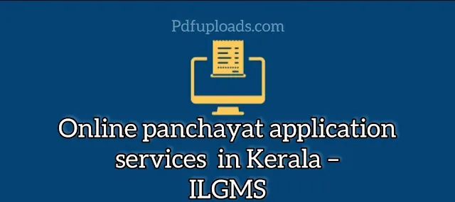 Online panchayat application services in Kerala