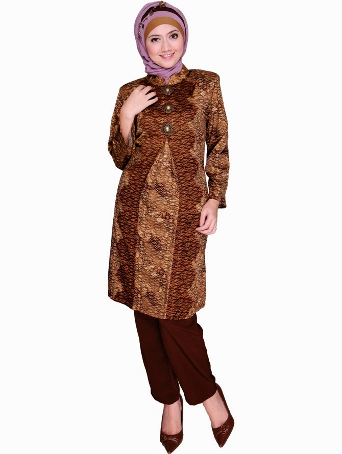  Baju  Muslim Terbaru  2014 Baju  Batik  Modern