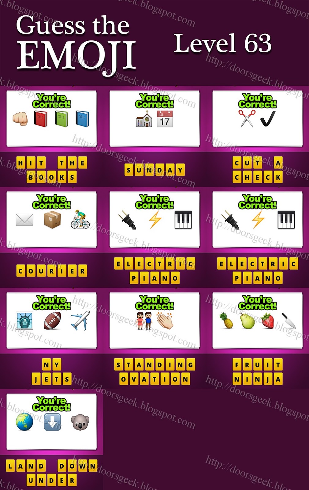 Guess The Emoji Level 63 Answers And Cheats Doors Geek - guess the emoji answers roblox