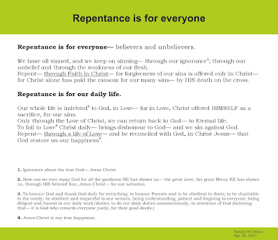 Repentance is for everyone