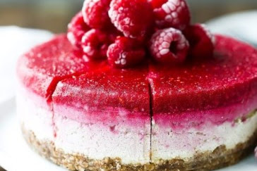 Easy Vegan Raspberry Cheesecake