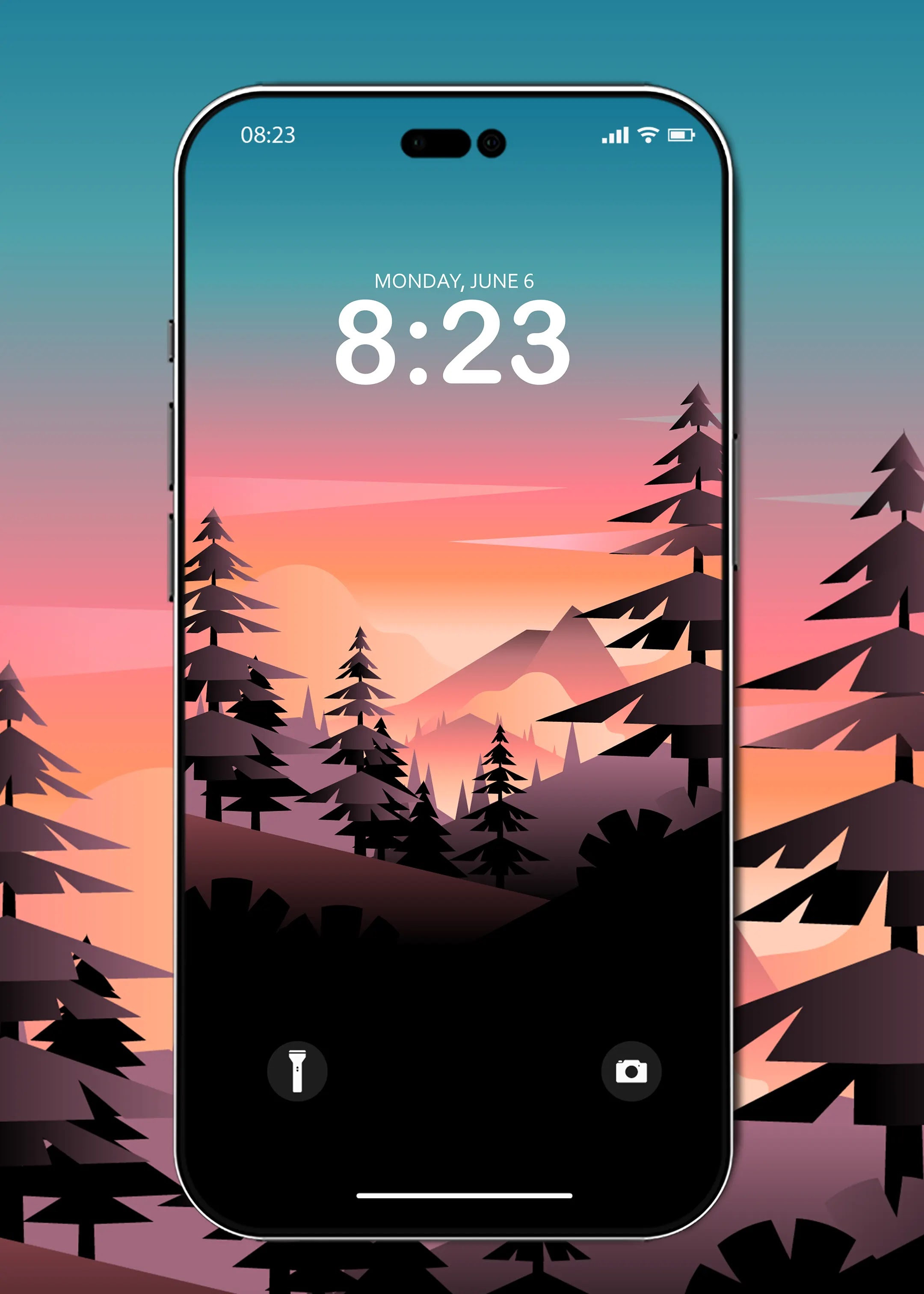 4 K WALLPAPER PHONE - FOREST LANDSCAPE