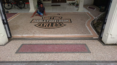 Desain Motif Batu Sikat Harley Davidson