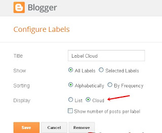 Mempercantik Tampilan Label Cloud Blogger