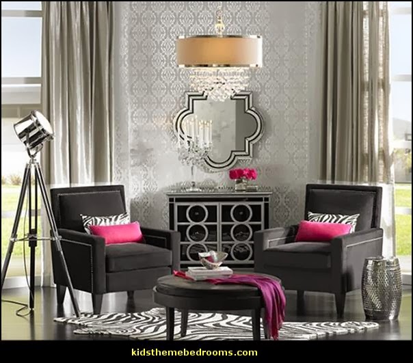 black rooms Hollywood Manor: Decorating living glam decor and   white  theme Maries  bedrooms diy room