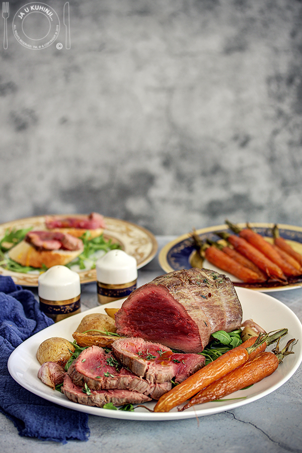 Beef Tenderloin with roasted carrots
