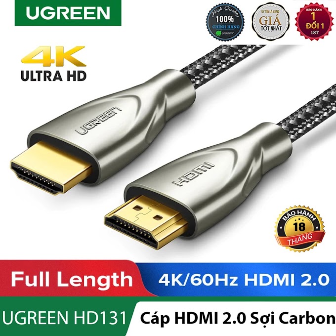 [ nguyennhut9x ] Sợi cáp cổng HDMI 2.0 sợi Carbon cao cấp l UGREEN HD131