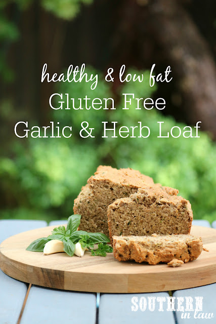 Easy Gluten Free Garlic and Herb Loaf Recipe - homemade gluten free breads, low fat, gluten free, healthy, clean eating recipe