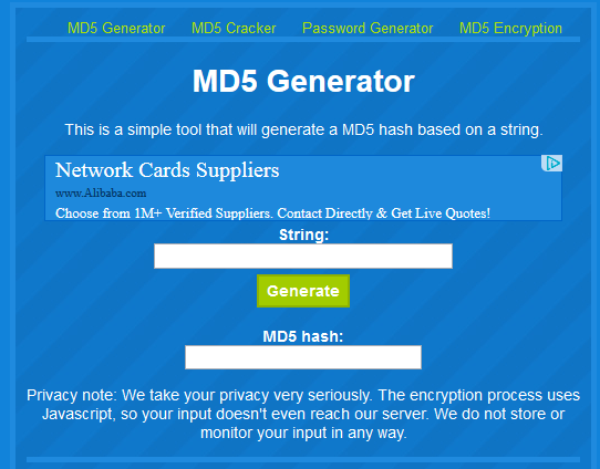 MD5 Generator Dot Net