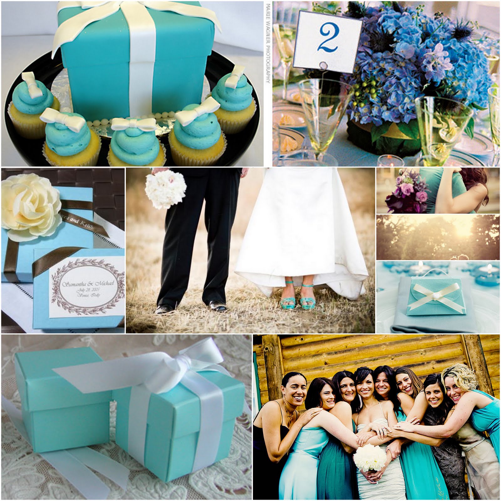 blue wedding centerpieces